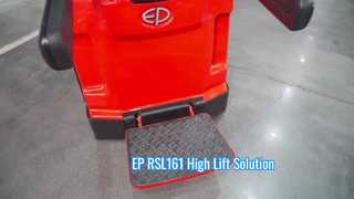Démonstration du gerbeur à walkie EP RSL161 de 1 600 kg | Manutention de matériaux à haute levée