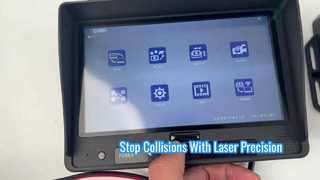 Système de surveillance de véhicule sans fil avec ligne Laser rouge, Interface de fonctionnement complète en anglais, Ima de voiture HD
