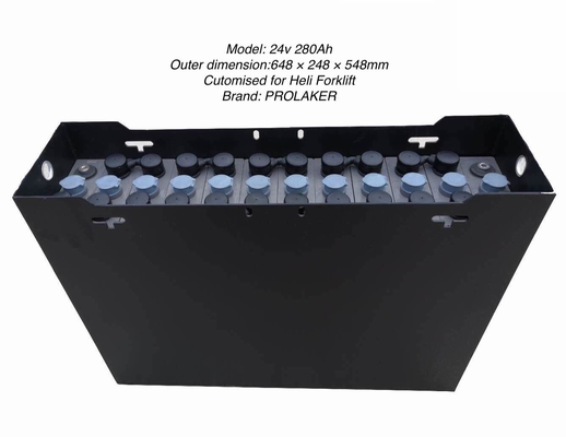batterie de traction de connexion de vis de 24v 280AH adaptée aux besoins du client pour Heli Forklift