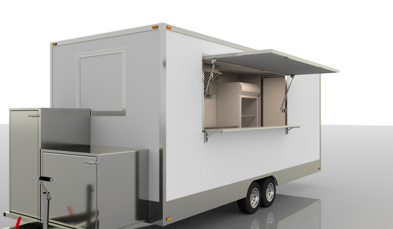 Trailer électrique en acier inoxydable pour le service alimentaire pratique