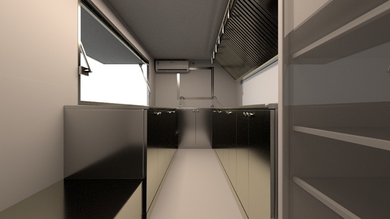 Trailer électrique en acier inoxydable pour le service alimentaire pratique
