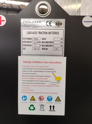 4HPZS620 24V 620Ah Batteries de traction longue durée de vie Maintenance régulière CE