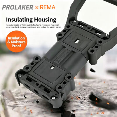 Conception résistante aux acides Durable Din160 REMA Ensemble complet de connecteurs de charge de batterie pour hommes et femmes Pour chariots élévateurs, balayeurs et dispositifs RCC Conforme à la norme industrielle DIN VDE 0623 et EN 1175
