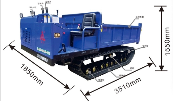 Moteur diesel de type 5 tonnes, crawler, transporteur de marchandises pour les plantations de palmiers à huile