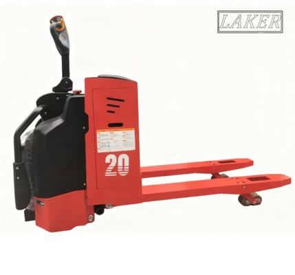 LAKER Économie de main-d'œuvre 2 tonnes Stand On Electric Pallet Truck avec une batterie de grande capacité de 210Ah