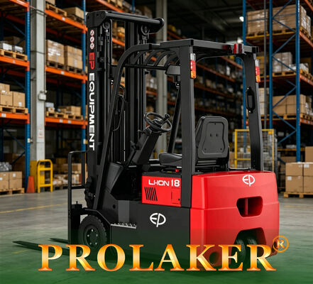 Capacité nominale compacte de 1800 kg, chariot élévateur à contrepoids au lithium avec rayon de rotation de 1550 mm et batterie au lithium 80V pour entrepôt à allée étroite