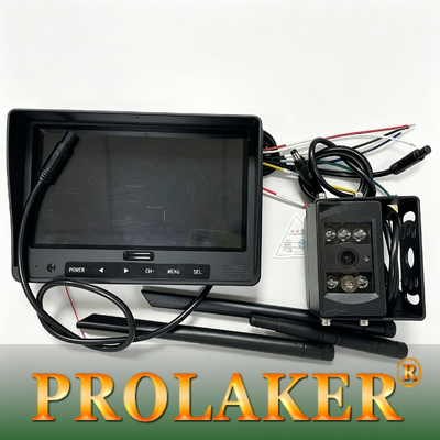 2.4G sans fil 7 pouces FHD système de surveillance de positionnement laser du chariot élévateur IP68 caméra anti-collision étanche avec enregistrement en boucle