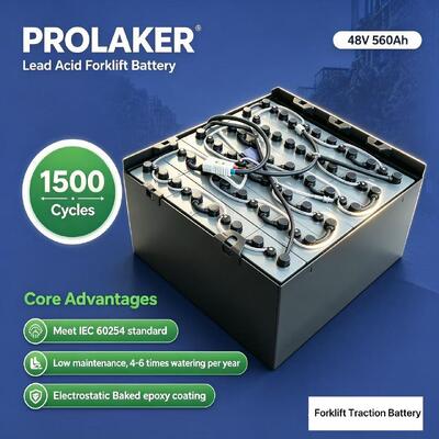 Batterie de traction à faible entretien 48V 560Ah avec système de remplissage d'eau automatique