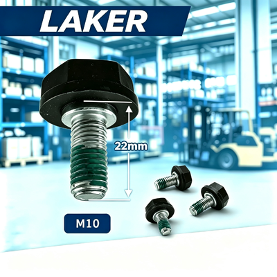Vente d'usine LAKER M10*22 Fixation hexagonale isolée en plastique, vis autobloquante galvanisée haute résistance anti-vibration OEM ODM personnalisée, fourniture sur place patch nylon raccord isolant anti-corrosion