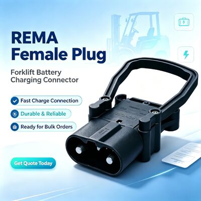 EC320A Connecteur de batterie de chariot élévateur à fourche mâle femelle REMA Style Socket de recharge à l'épreuve des acides pour chariot élévateur à palette électrique
