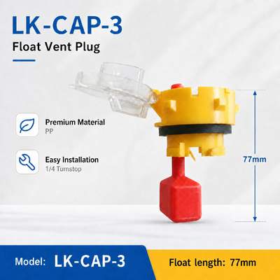 Bouchon d'aération de batterie PP LK‑CAP‑3 durable pour batterie de stockage au plomb de chariot élévateur