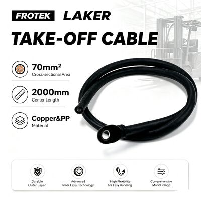 70/2000 Cable de décollage de batterie pour chariots élévateurs lourds à grande souplesse et résistant à la corrosion en cuivre pour pièces de rechange de chariots élévateurs